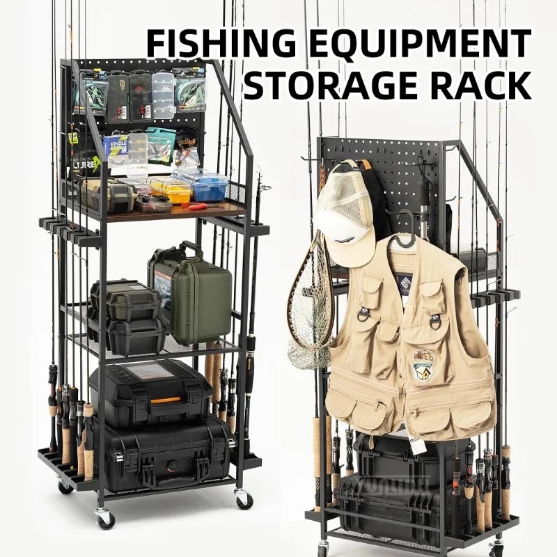 Fishing Line Spool - رف تخزين معدات الصيد، حامل لقضيب